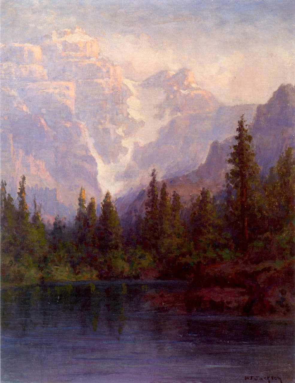 Lake Louise, vintage artwork by William Franklin Jackson, 12x8" (A4) Poster