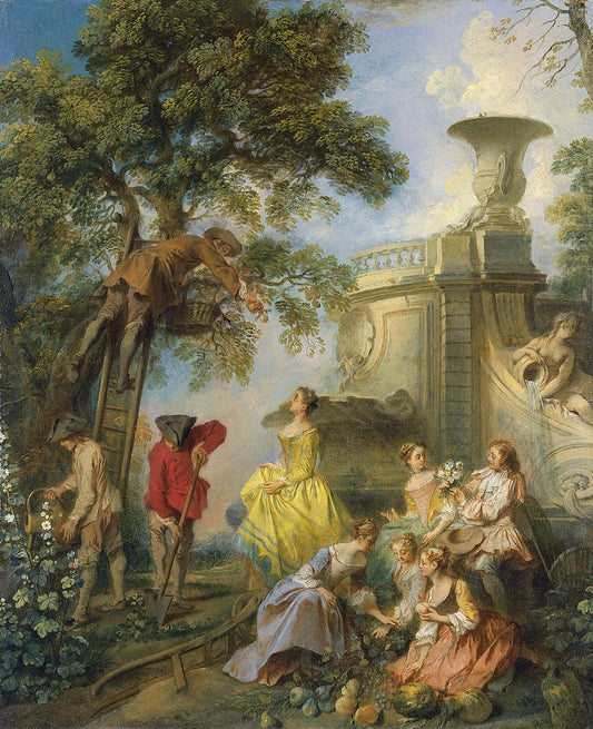 The Earth, vintage artwork by Nicolas Lancret, 12x8" (A4) Poster