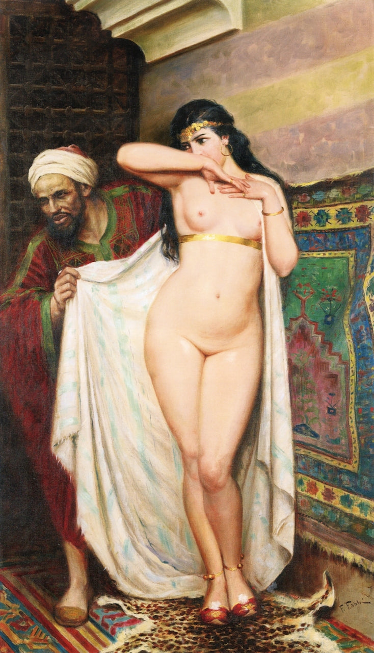 The Slave Merchant, vintage artwork by Fabio Fabbi, 12x8" (A4) Poster