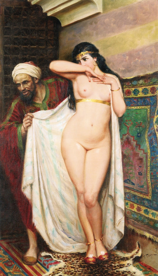 The Slave Merchant, vintage artwork by Fabio Fabbi, 12x8" (A4) Poster