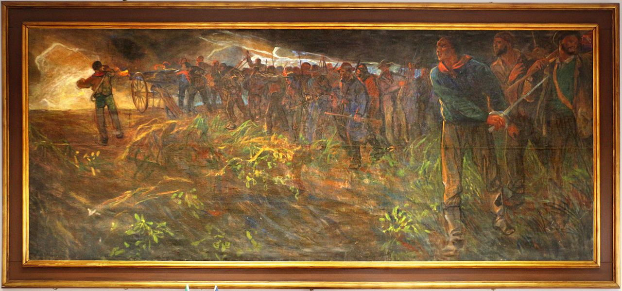 The cannon of the wolves by Plinio Nomellini,A3(16x12")Poster