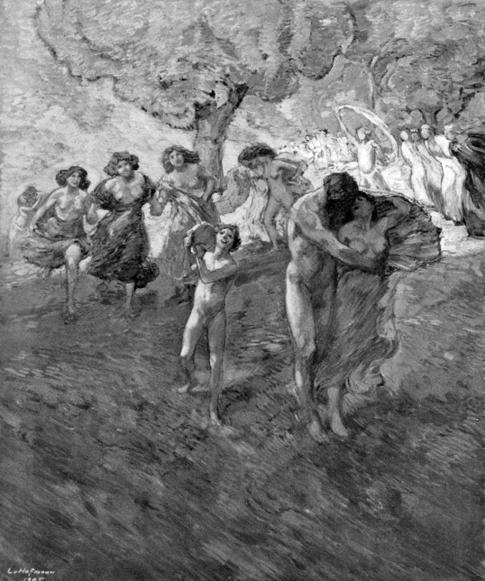 Bacchanalian Procession by Ludwig von Hofmann,A3(16x12")Poster