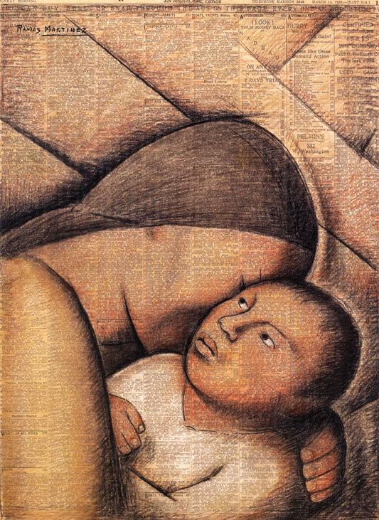 Familia Mexicana by Alfredo Ramos Martinez,16x12(A3) Poster
