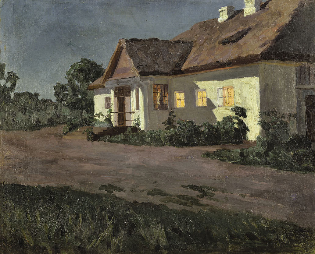Ukrainian Night, vintage artwork by Sergei Svetoslavsky, 12x8" (A4) Poster