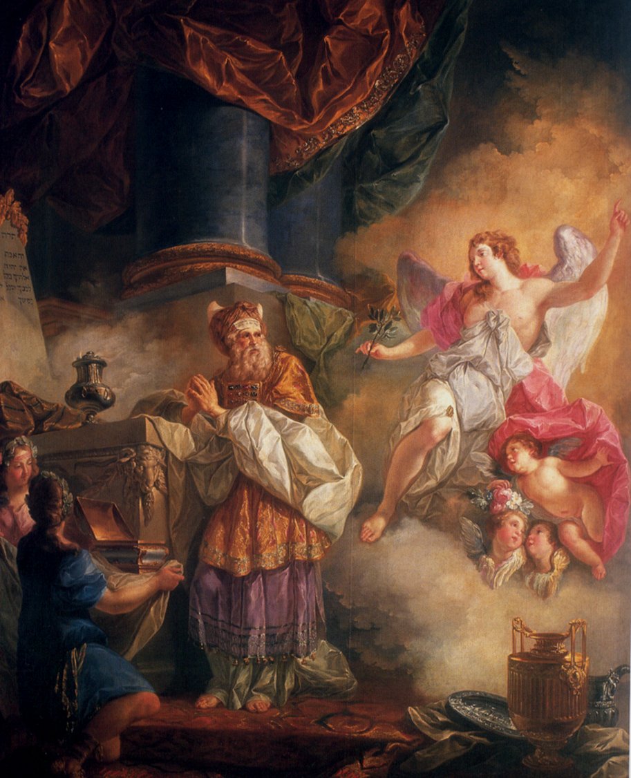 The Visit of the Angel to Zechariah, vintage artwork by Luis Paret y Alcazar, 12x8" (A4) Poster