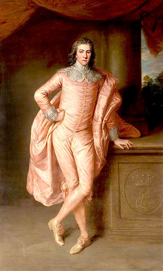 Henry Fiennes Pelham Clinton, Earl of Lincoln, vintage artwork by Gainsborough Dupont, 12x8" (A4) Poster