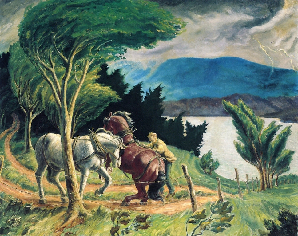 Storm Breaking over Lake Otsego by John Steuart Curry,16x12(A3) Poster