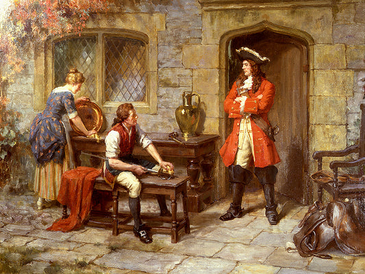A Tour of Inspection, vintage artwork by George Sheridan Knowles, 12x8" (A4) Poster