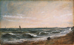 Coast Scene, Brighton, vintage artwork by John Constable, 12x8" (A4) Poster