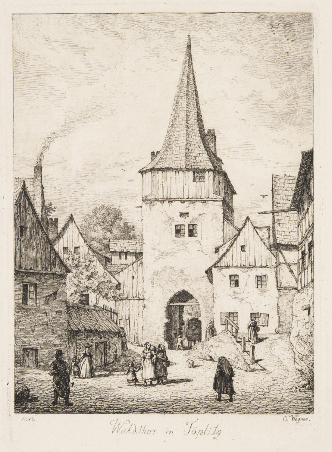 City Cage, Töplitz, vintage artwork by Otto Wagner, A3 (16x12") Poster Print