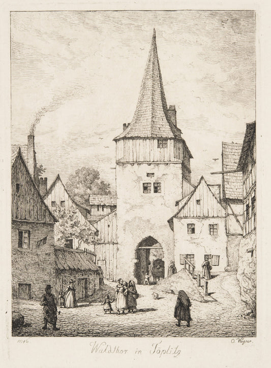 City Cage, Töplitz, vintage artwork by Otto Wagner, A3 (16x12") Poster Print