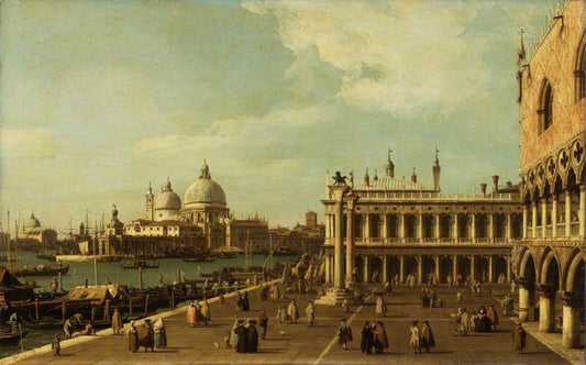 The Mole with Santa Maria della Salute, vintage artwork by Canaletto, 12x8" (A4) Poster