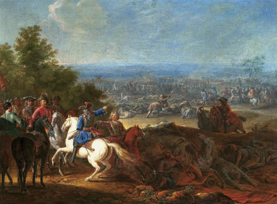 The Battle of Vienna, vintage artwork by Adam Frans van der Meulen, 12x8" (A4) Poster
