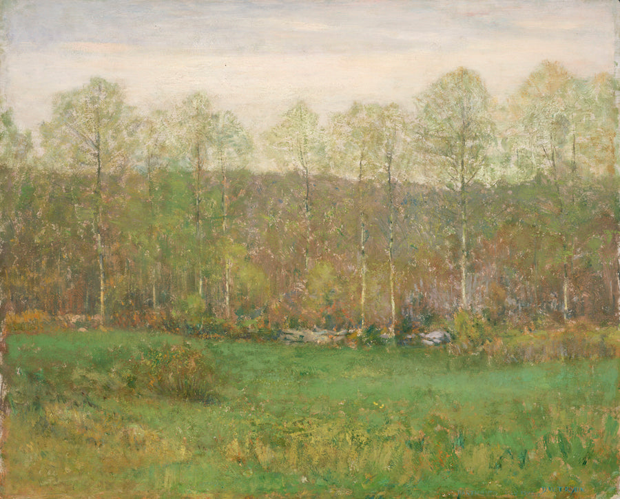 The First Leaves, vintage artwork by Dwight W. Tryon, 12x8" (A4) Poster
