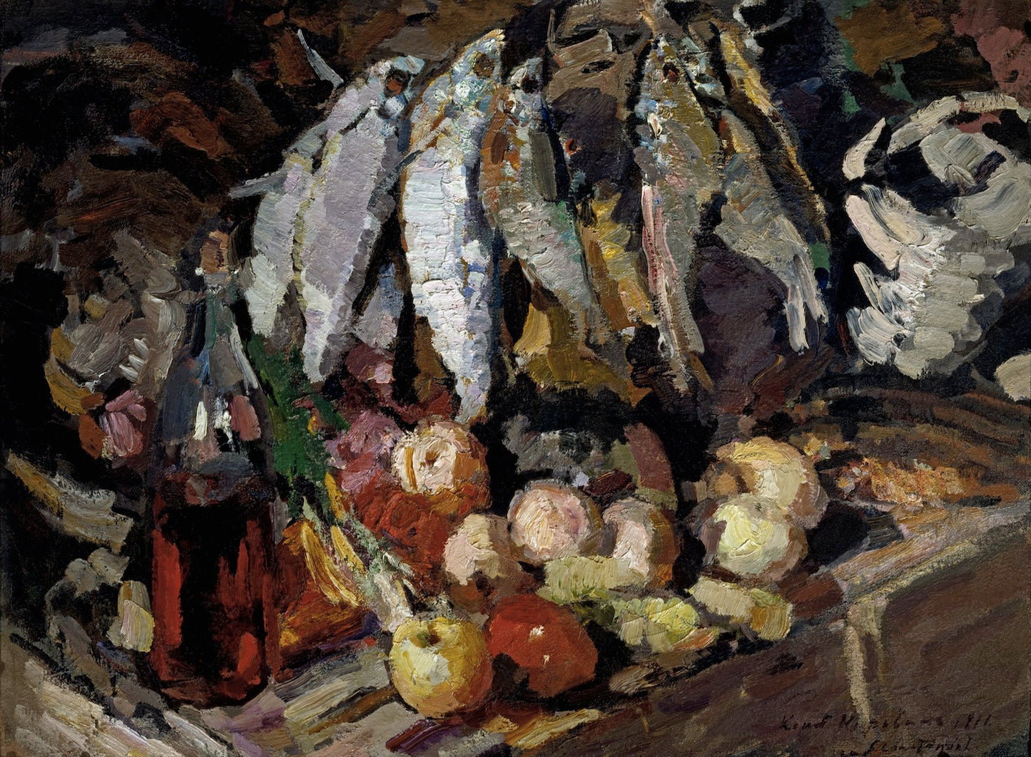 Fish, Wine and Fruit by Constantin Alexeevich Korovin,A3(16x12")Poster
