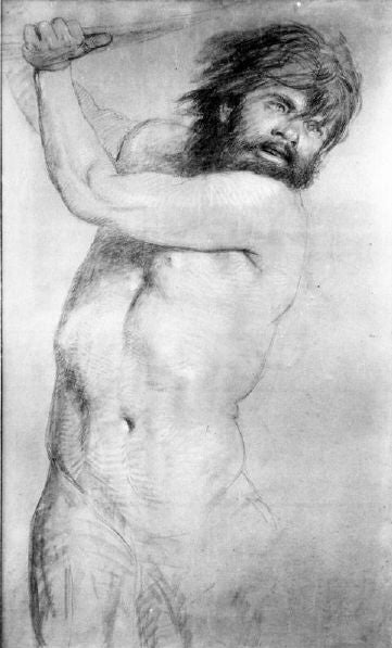 Triton, vintage artwork by Arnold Böcklin, 12x8" (A4) Poster