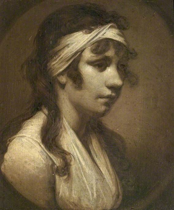 Harriet, the Artist's Daughter, vintage artwork by Joseph Wright of Derby , 12x8" (A4) Poster