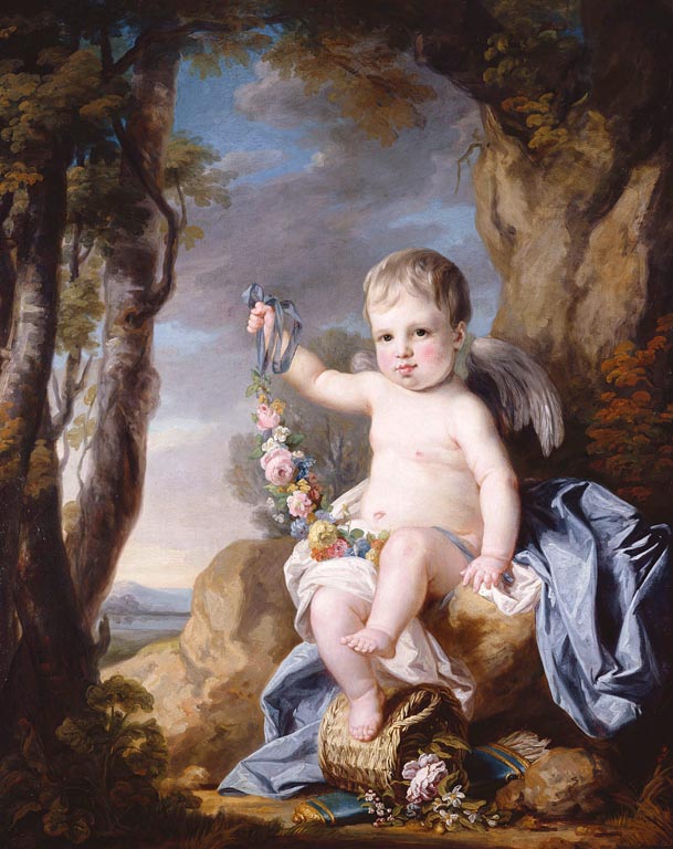 Portrait of a Baby , possibly Prince Edward (1767-1820), later Duke of Kent, vintage artwork by Francis Cotes, R.A., 12x8" (A4) Poster