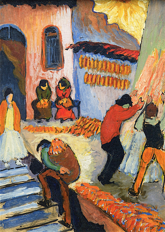 Corn Harvest, vintage artwork by Marianne von Werefkin, 12x8" (A4) Poster
