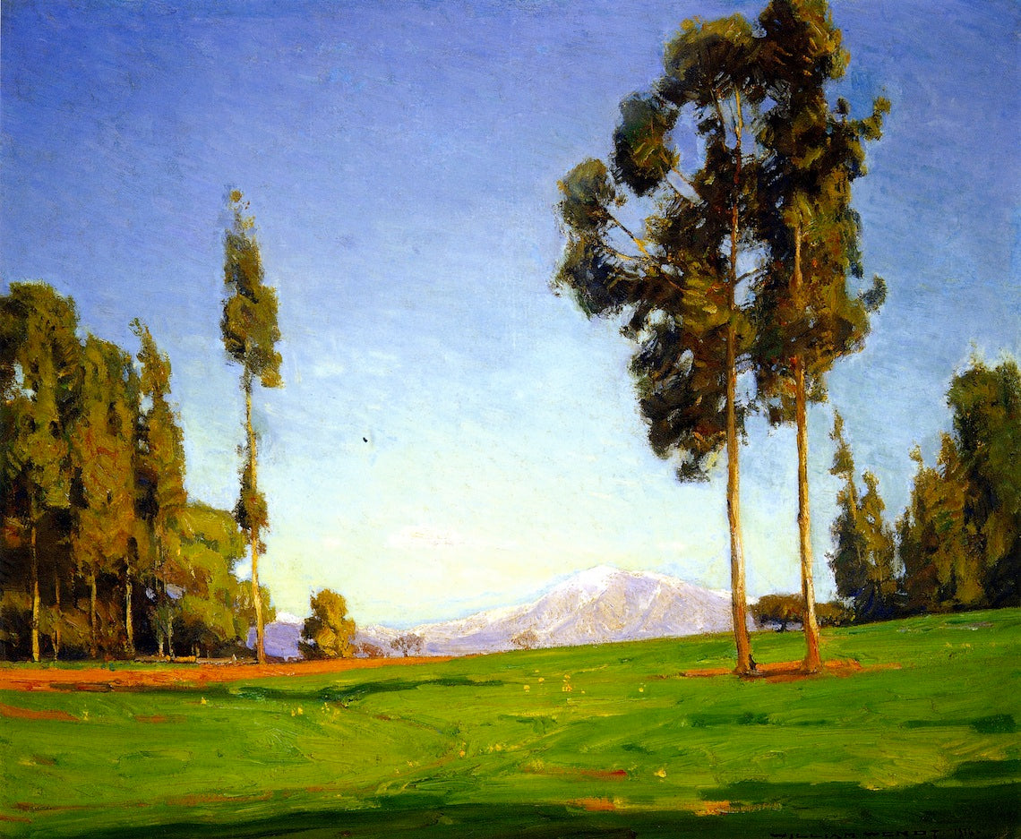 Edge of the Forest, vintage artwork by William Wendt, 12x8" (A4) Poster