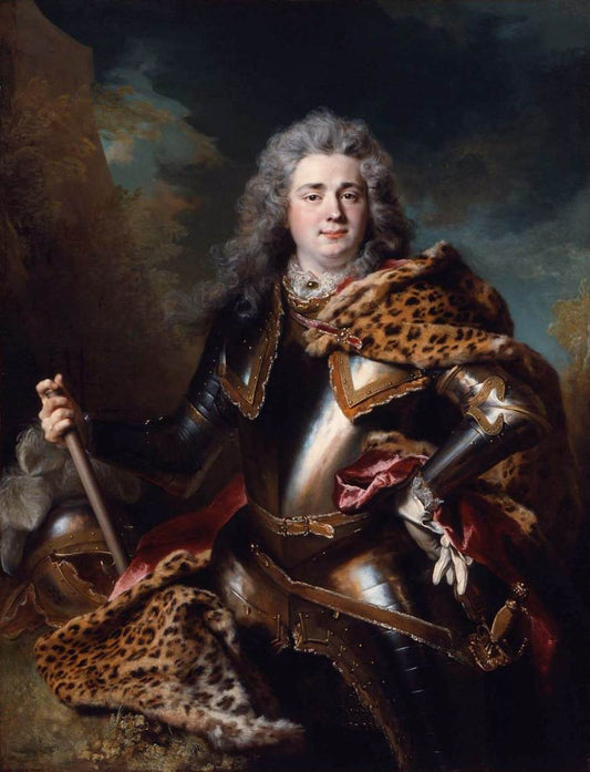 François de Gontaut, Duc de Biron, vintage artwork by Nicolas de Largillière, 12x8" (A4) Poster