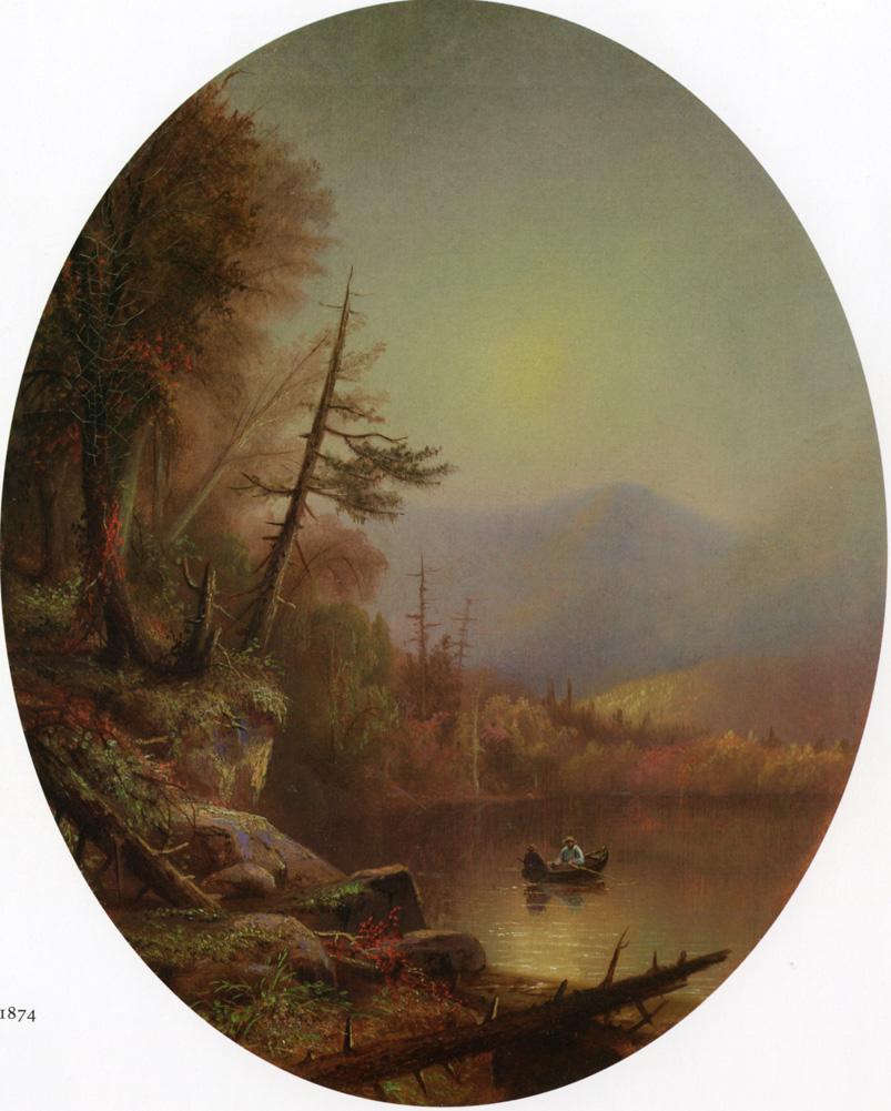 Round Lake, Hamilton County, NY, vintage artwork by Augustus Rockwell, A3 (16x12") Poster Print