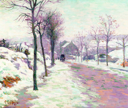 A Road in the Snow, vintage artwork by Claude-Emil Schuffenecker, 12x8" (A4) Poster
