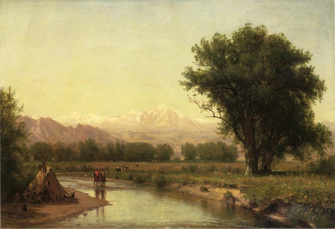 Indian Encampment on the Platte (III), vintage artwork by Thomas Worthington Whittredge, A3 (16x12") Poster Print