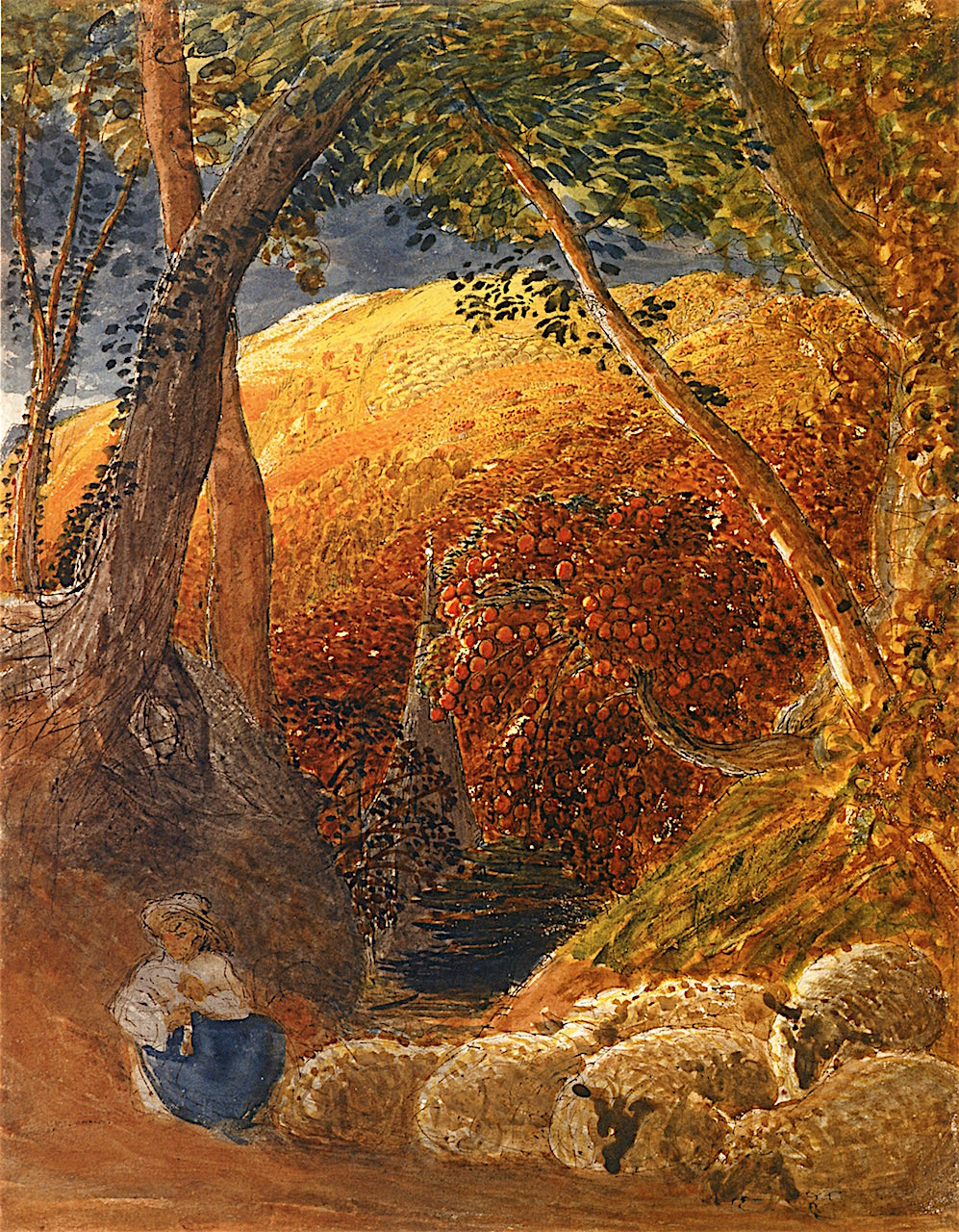 The Magic Apple Tree, vintage artwork by Samuel Palmer, A3 (16x12") Poster Print