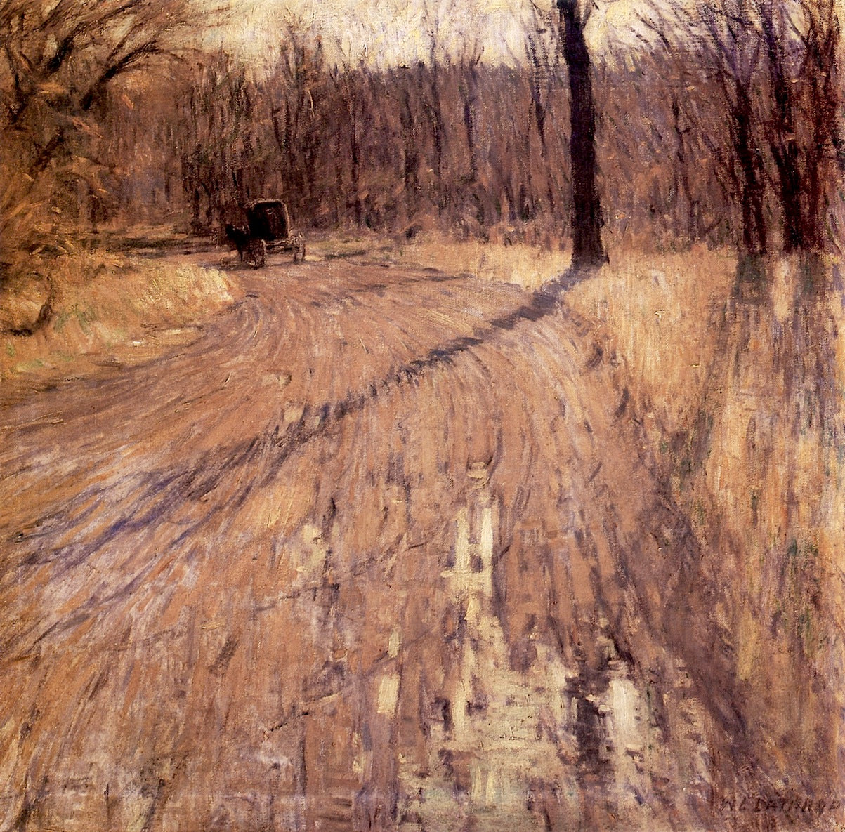 Early March, vintage artwork by William Langson Lathrop, 12x8" (A4) Poster