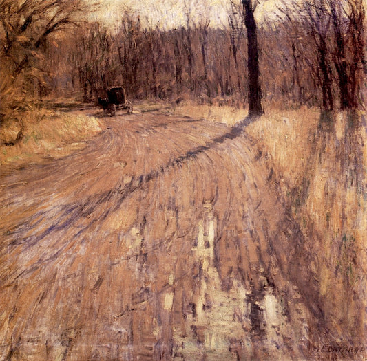 Early March, vintage artwork by William Langson Lathrop, 12x8" (A4) Poster