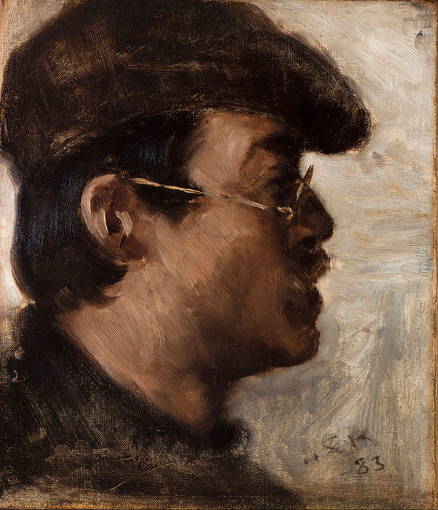 Eilif Peterssen, vintage artwork by Peder Severin Kroyer, 12x8" (A4) Poster