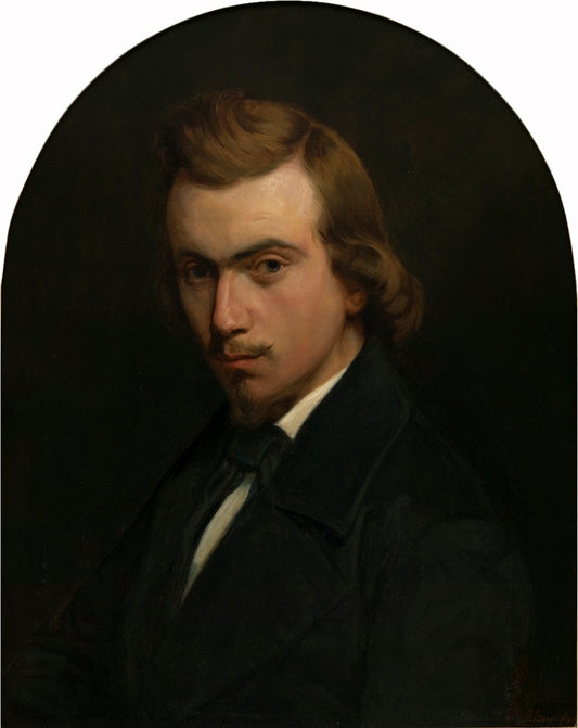 Portrait of Pierre Cuypers, vintage artwork by Polydore Beaufaux, 12x8" (A4) Poster