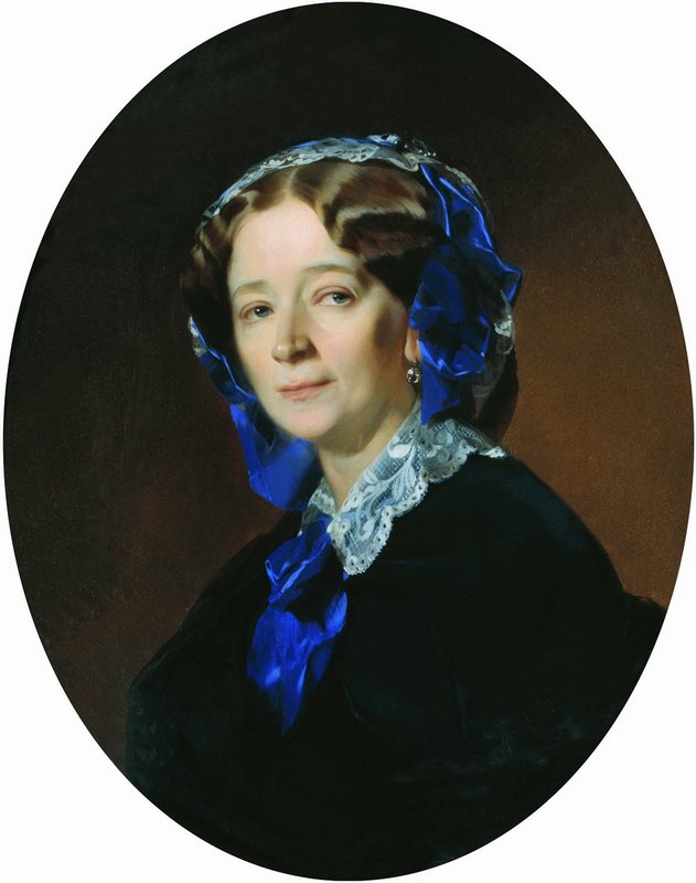 Portrait of Yu.N. Zinovieva, vintage artwork by Ivan Makarov, 12x8" (A4) Poster