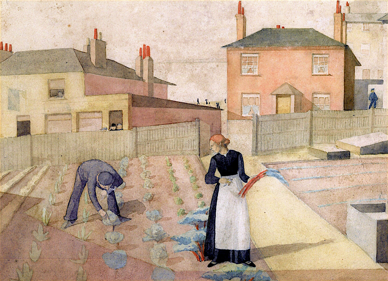 An Allotment, Hayling Island by Winifred Knights,16x12(A3) Poster