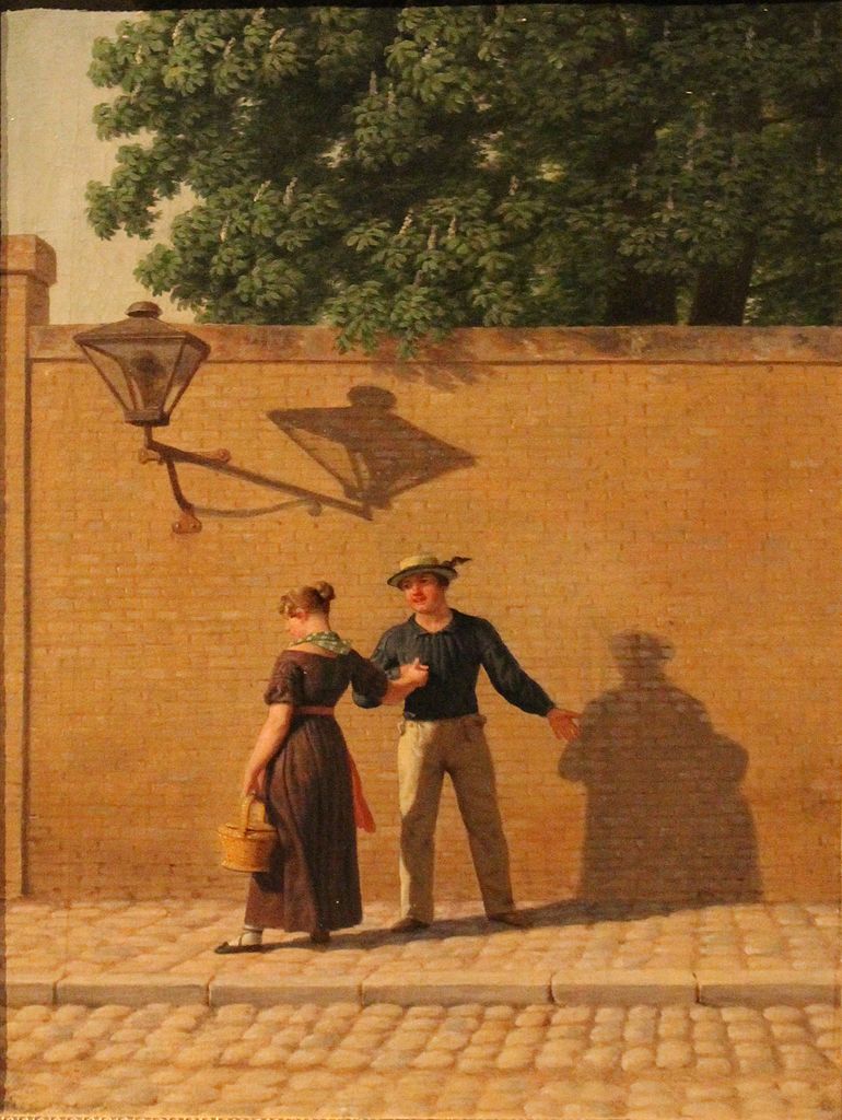 A Sailor taking Leave of His Girlfriend, vintage artwork by Christoffer Wilhelm Eckersberg, 12x8" (A4) Poster
