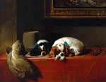 King Charles Spaniels, vintage artwork by Sir Edwin Landseer, A3 (16x12") Poster Print