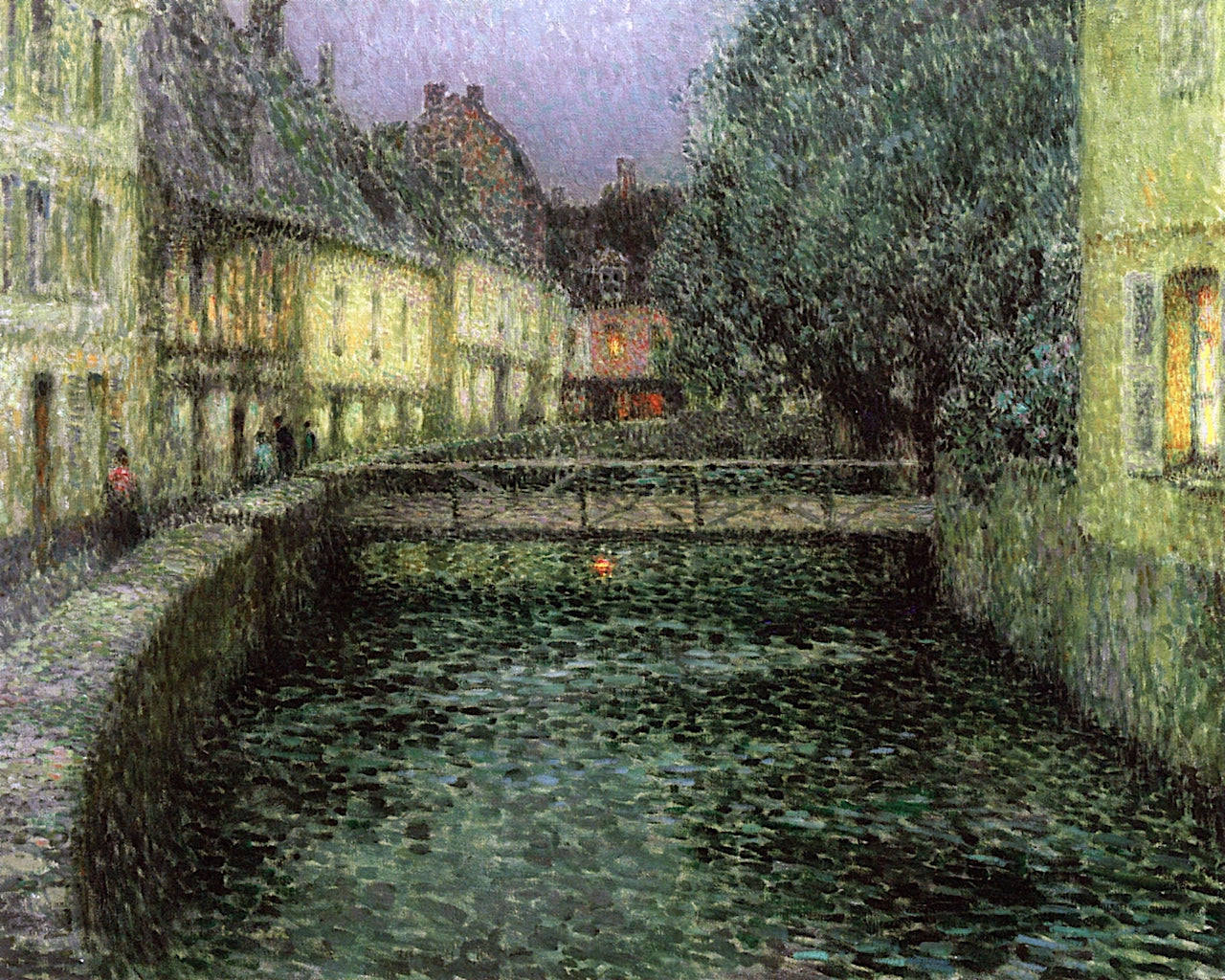 The Canal at Dusk by Henri Le Sidaner,A3(16x12")Poster