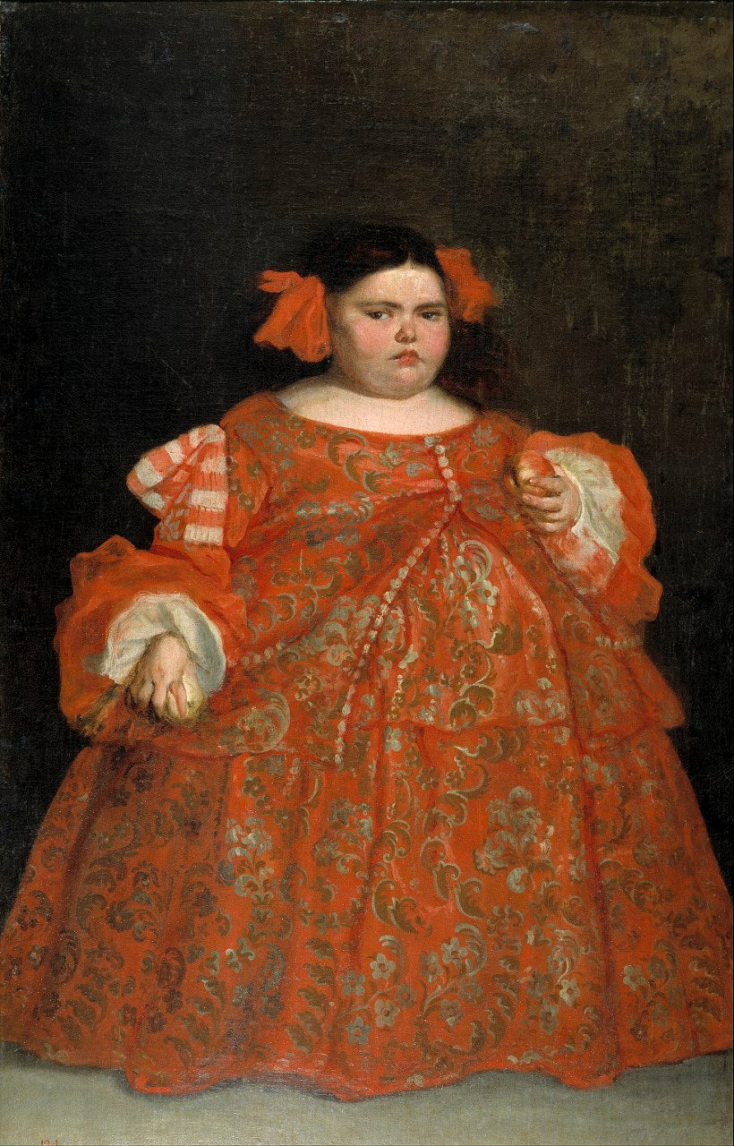 Eugenia Martínez Vallejo, “The Monster”, Dressed, vintage artwork by Juan Carreño de Miranda, 12x8" (A4) Poster