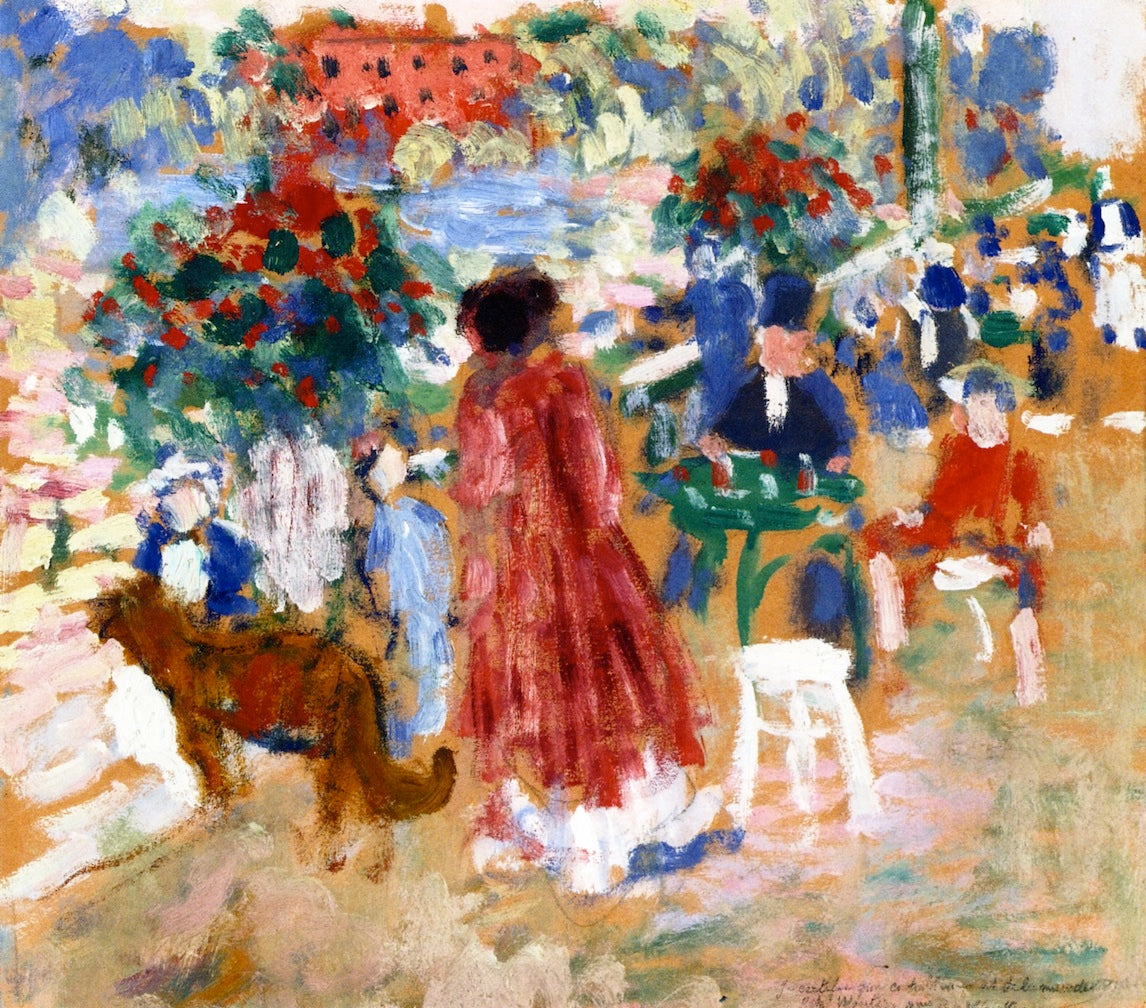 On the Terrace, The Botanic Gardens, Malines, vintage artwork by Rik Wouters, 12x8" (A4) Poster