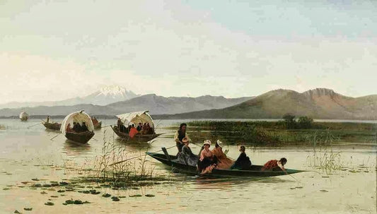 On the lake of Varese, vintage artwork by Achille Formis Befani, 12x8" (A4) Poster