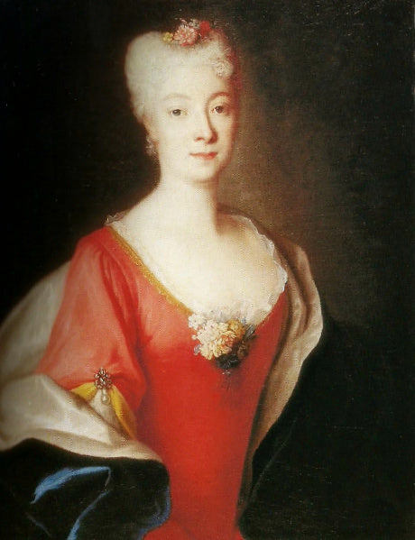 Eleonora Czartoryska, vintage artwork by Louis de Silvestre, 12x8" (A4) Poster