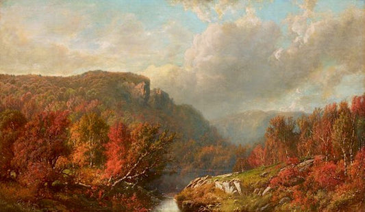 October in the Blue Mountains, vintage artwork by William Mason Brown, 12x8" (A4) Poster