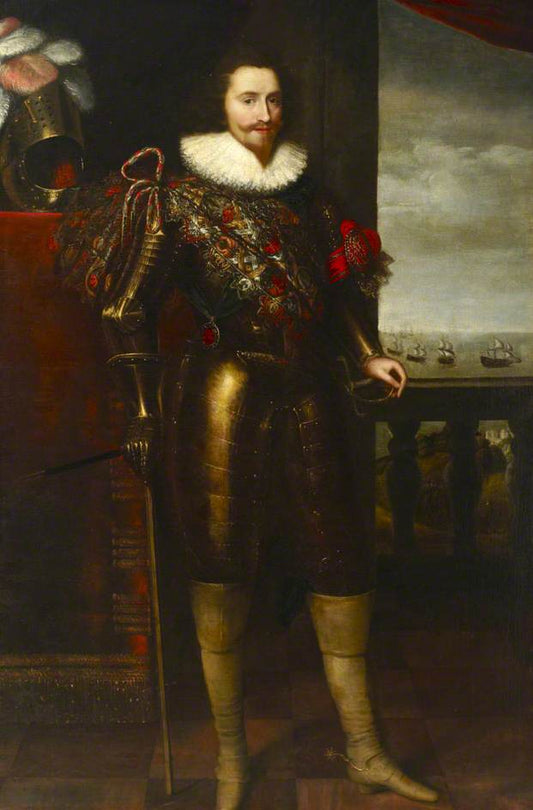 George Villiers, 1st Duke of Buckingham, vintage artwork by Daniël Mijtens, 12x8" (A4) Poster