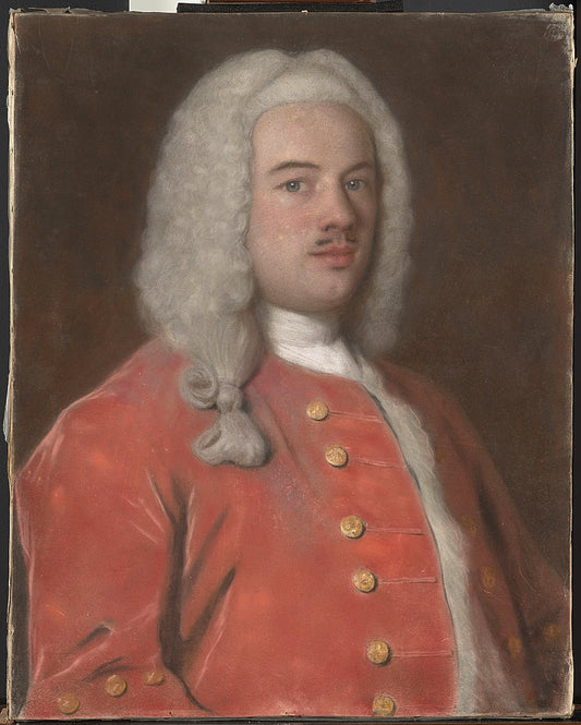Portrait of Cornelis Calkoen, vintage artwork by Jean-Étienne Liotard, 12x8" (A4) Poster