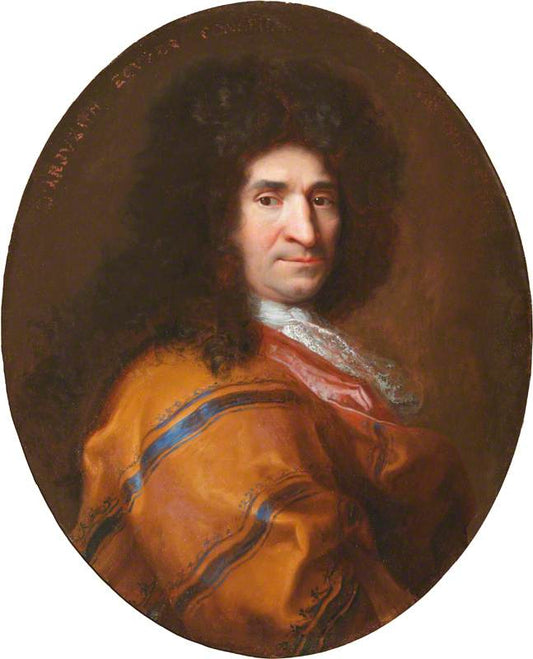 Monsieur d'Arjuzon Ecuyer, Treasurer to Louis XIV, vintage artwork by Nicolas de Largillière, 12x8" (A4) Poster
