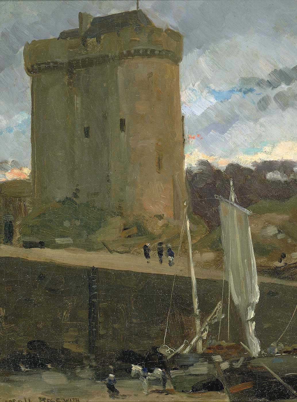 e Solidor at St. Severin, Normandy by James Carroll Beckwith,A3(16x12")Poster