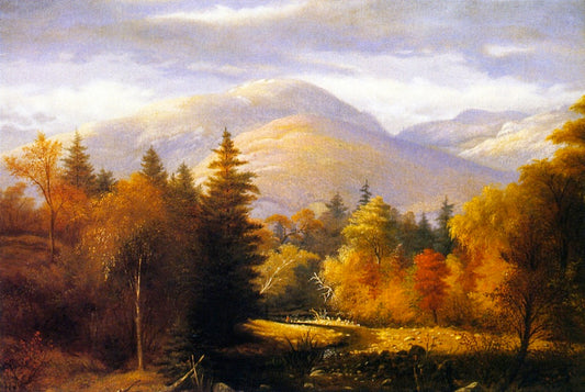 Green Mountains, Vermont, vintage artwork by James Hope, A3 (16x12") Poster Print
