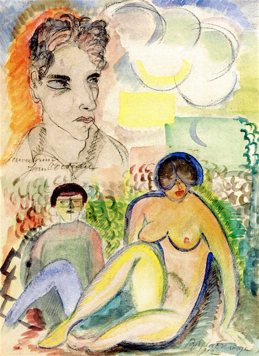 My Friend, Jean Cocteau, vintage artwork by Roger de la Fresnaye, 12x8" (A4) Poster