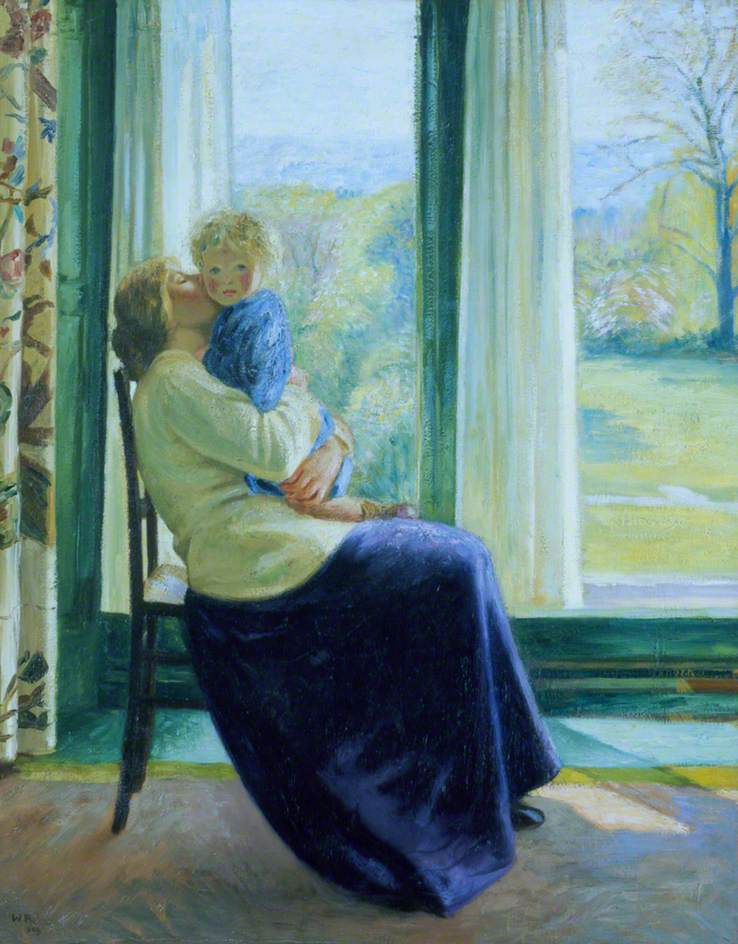 Spring, the Morning Room, vintage artwork by Sir William Rothenstein, 12x8" (A4) Poster